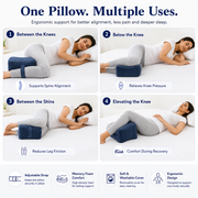 Square Memory Foam Knee Pillow_Movin Care