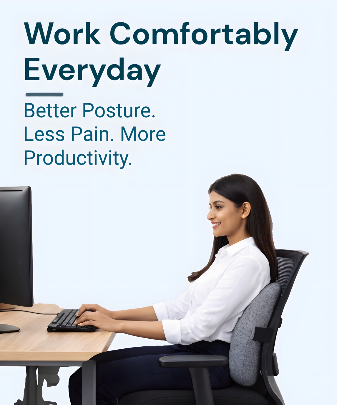 PosturePro Memory Foam Back Cushion