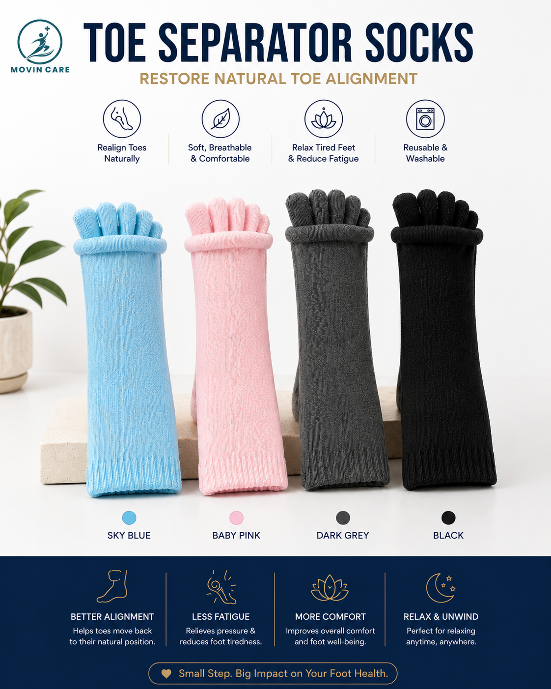 Toe Separator Socks_Movin Care